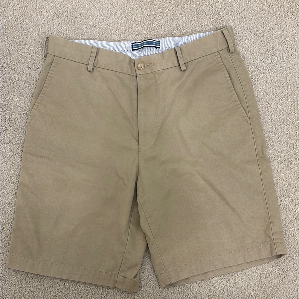 Peter Millar Men's Khaki Shorts - OSU Buckeyes Logo - 32” waist